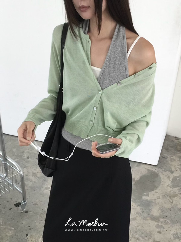 微透螺紋貝殼扣外套